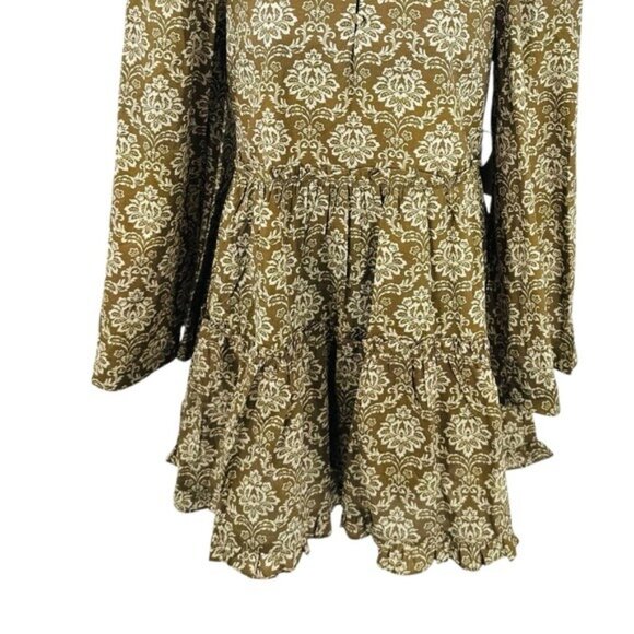 Hyacinth House | NEW Moss Printed Russell Mini Dress in Olive Size XS - Picture 5 of 10